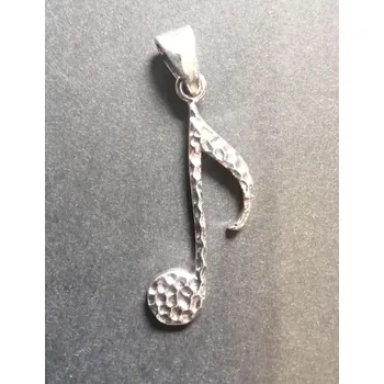 Přívěsek Veliká nota tepaná - stříbrný přívěsek