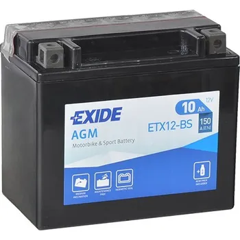 Motobaterie EXIDE – Bike AGM – ETX12-BS (Motobaterie) 12V – 10Ah – 150A