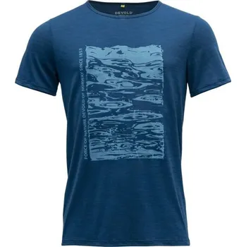 Pánské tričko Pánské triko Devold PUTTEGGA MERINO 130 TEE S Tmavě modrá, Modrá