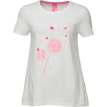 Dámské tričko LOAP ABDELA XS Bílá, Růžová