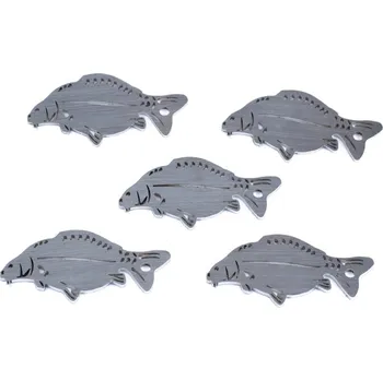 Přívěsek na klíče Kapr Lysec - škrábaná nerez