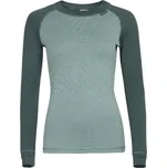 Dámské triko PROGRESS MICROSENSE LS XL Tyrkysová, Tmavě zelená