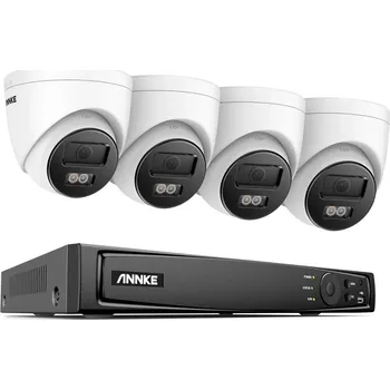 Bezpečnostní kamera 12MP IP PoE kamerový set, 4 turret kamery, H