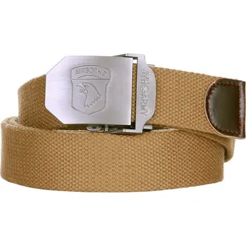 Módní doplněk 101INC Opasek AIRBORNE plátěný COYOTE COYOTE BROWN 115