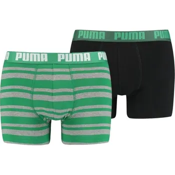 Pánské spodní prádlo Pánské boxerky Puma HERITAGE STRIPE BOXER 2P S Zelená, Šedá, Černá, Bílá