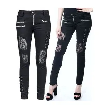 Dámské kalhoty Gotické kalhoty dámské s krajkou a šněrováním