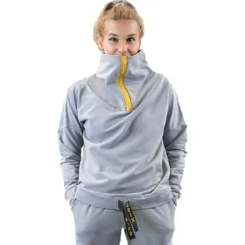 Dámská mikina Dámská mikina XISS YELLOW ZIP S/M Šedá, Žlutá
