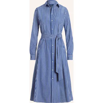 Dámské oblečení Polo Ralph Lauren Dámské Košilové Šaty, bílá / tmavě modrá, 38