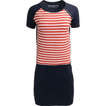 Dámské šaty Dámské šaty ALPINE PRO DEILA S Tmavě modrá, Červená, Bílá