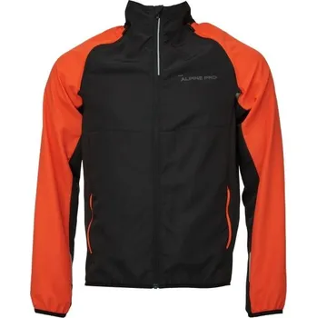 Pánská větrovka Pánská outdoorová bunda ALPINE PRO DEREG XXL Černá, Oranžová, Červená