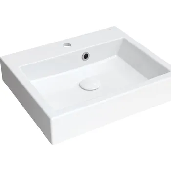 Umyvadlo Omnires Thasos M+ umyvadlo 50x42 cm obdélníkový klasický-na pult bílá THASOS500ZPBP