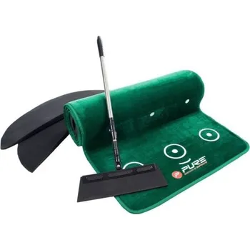 Golfová tréninková pomůcka Golfová putting podložka PURE 2 IMPROVE DUAL GRAIN PUTTING MAT UNI Tmavě zelená, Bílá