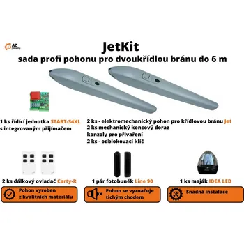 Pohon brány JetKit - sada profi pohonu pro dvoukřídlou bránu do 6 m