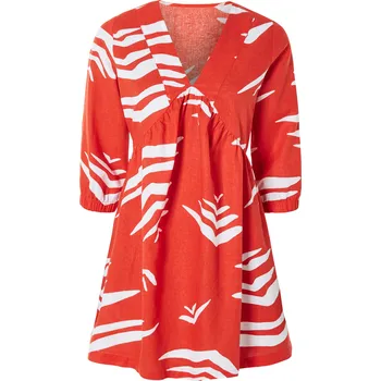 Dámské šaty esmara® Dámské lněné šaty (36, červená)