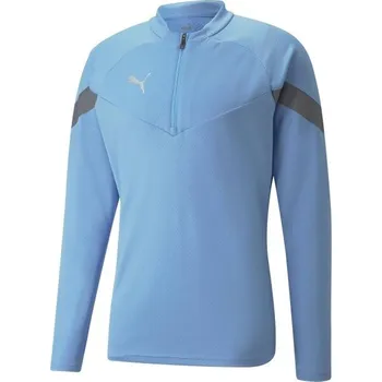 Pánská mikina Pánská sportovní mikina Puma TEAMFINAL TRAINING 1/4 ZIP TOP XXL Světle modrá, Šedá, Tmavě šedá