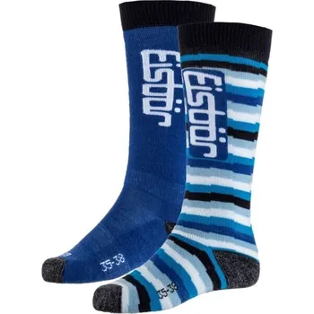 Dětské lyžařské ponožky Eisbär SKI COMFORT 2PACK 27/30 Modrá, Bílá, Černá