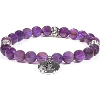 Náramek Himalife Energetický náramek ametyst s Buddhou Velikost: Střední