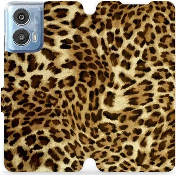 Pouzdro na mobilní telefon Flipové pouzdro Mobiwear - Motorola Moto G24 Power - VA33P Leopardí vzor (Knížkové flip pouzdro, obal, kryt na mobil Motorola Moto G24 Power - VA33P Leopardí vzor, materiál Umělá kůže + TPU - ochrana 360°, stojánek, silikonová vanička, magnetické zavírání