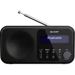 Sharp DR-P420 DR-P420BK stolní rádio, DAB+, DAB, FM, Bluetooth, USB, funkce alarmu, černá