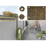 Balkonová ratanová zástěna s očky PORI, hnědá, výška 90 cm šířka různé rozměry 900 g/m2 MyBestHome Rozměr: 90x100 cm