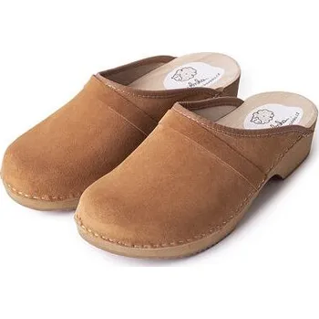 Dámská zdravotní obuv Michal Ševela - VELA SHOES Dámské anatomické dřeváky broušená kůže hnědá velikost obuv dospělí 41