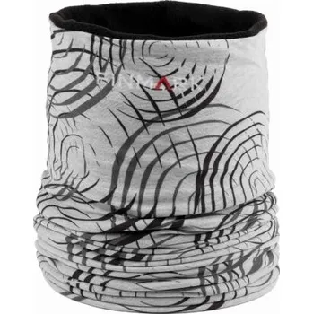 Nákrčník Multifunkční šátek Finmark MULTIFUNCTIONAL SCARF WITH FLEECE UNI Černá, Šedá, Bílá, Tmavě šedá