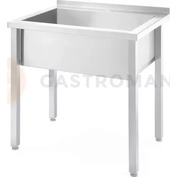 Nerezový dřez Stůl s 1- komorovou vanou bez masky - svařovaný 1000x600x850 mm | HENDI, Budget Line