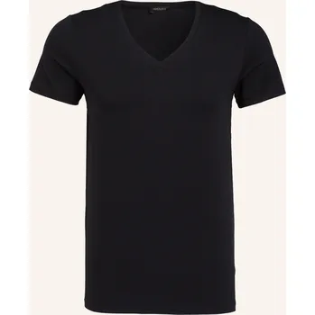Pánské tričko Hanro Pánské Tričko S Výstřihem Do V Cotton Superior, černá, 46