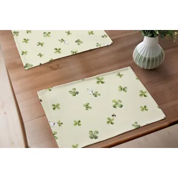 prostírání DARRÉ Bavlněné prostírání na stůl Luční štěstí - čtyřlístky