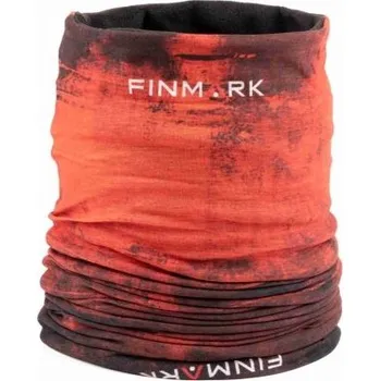 Nákrčník Multifunkční šátek Finmark MULTIFUNCTIONAL SCARF WITH FLEECE UNI Červená, Bílá, Černá
