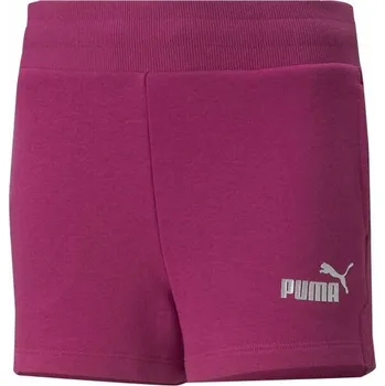 Dětská móda Dívčí kraťasy Puma ESSENTIALS+SHORTS 116 Vínová, Stříbrná