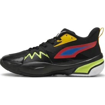 Pánská móda Pánská basketbalová obuv Puma GENETICS 7.5 Černá, Bílá, Reflexní neon