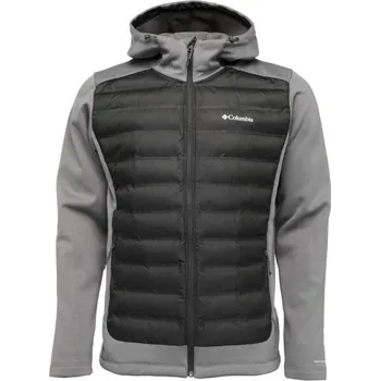 Pánská hybridní bunda Columbia OUT-SHIELD INSULATED FULL ZIP HOODIE XXL Tmavě šedá, Šedá, Bílá