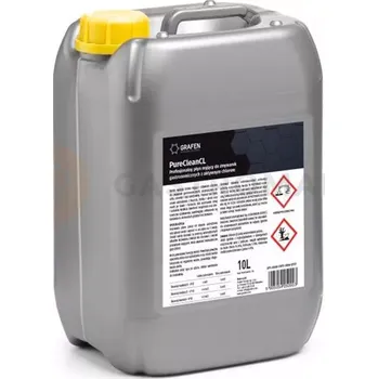 Mycí prostředek Profesionální prostředek na mytí nádobí pro profesionální myčky nádobí s aktivním chlorem - PureCleanCl - 10 l | GRAFEN, PureCleanCL-10L
