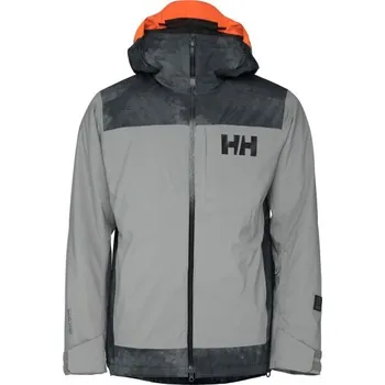 Pánská lyžařská bunda Helly Hansen POWDREAMER 2.0 XL Tmavě šedá, Oranžová