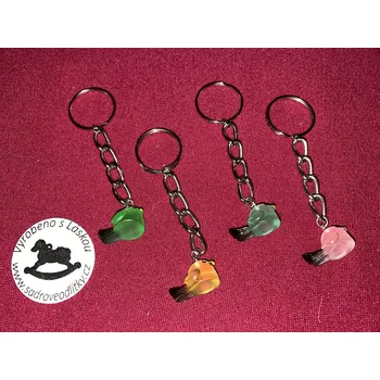 HandMade by VeJa Přívěšek na klíče - svítící ptáček