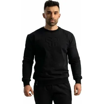 Pánská mikina Pánská sportovní mikina GymBeam EMBOSSED S Černá