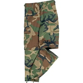 Chlapecké kalhoty MIL-TEC Kalhoty dětské US BDU ZIP-OFF WOODLAND S US WOODLAND