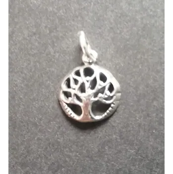 Přívěsek Malý strom v kruhu - stříbrný přívěsek