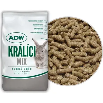 Krmivo pro hospodářské zvíře ADW KKVK - KRÁLÍK S ANTIKOKCIDIKEM 25KG směs pro vykrmované králíky, s přírodním antikokcidikem