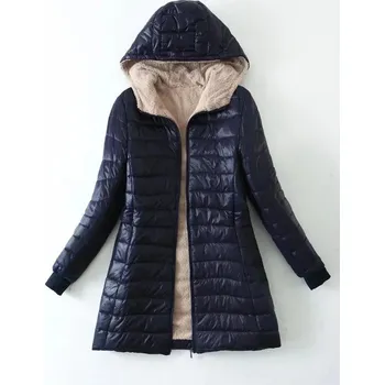 Dámská parka Dámská prošivaná bunda s kapucí Velikost: XL, Barva (Varianta): Tibetan blue