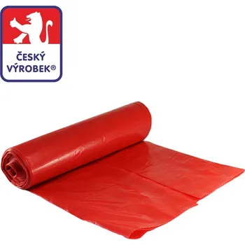 Pytle na odpadky Odpadový pytel červený 240 l, 80 mi, 100 x 120 cm 10 ks/role