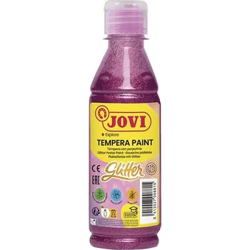 Speciální výtvarná barva Jovi - barva temperová 250 ml, růžová třpytivá