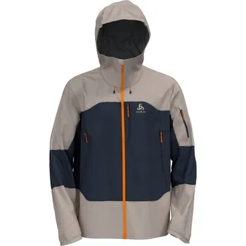 Pánská větrovka Pánská hardshellová bunda Odlo X-ALP 3L XL Šedá, Tmavě šedá, Oranžová