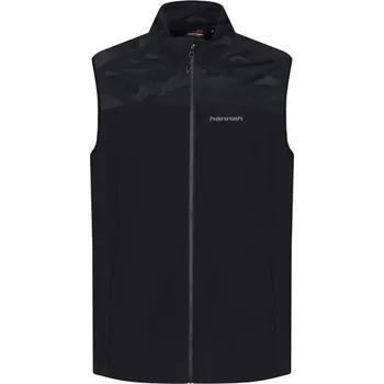 Pánská bunda Pánská softshellová vesta Hannah EDDIE S Černá, Šedá