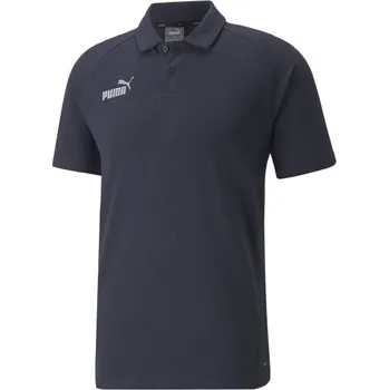 Pánské triko Puma TEAMFINAL CASUALS POLO TEE SHIRT L Tmavě modrá, Stříbrná