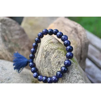 Náramek Himalife Energetický náramek avanturín modrý se střapečkem Velikost: Střední: