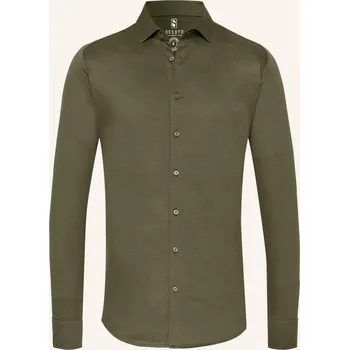 Pánská košile Desoto Pánská Košile Z Džersejové Tkaniny Slim Fit, khaki, 44