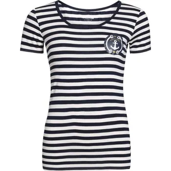 Dámské tričko Dámské triko s bambusem PROGRESS SAILORA S Tmavě modrá, Bílá