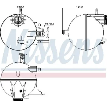 Chladič motoru Vyrovnávací nádoba, chladivo NISSENS 996295